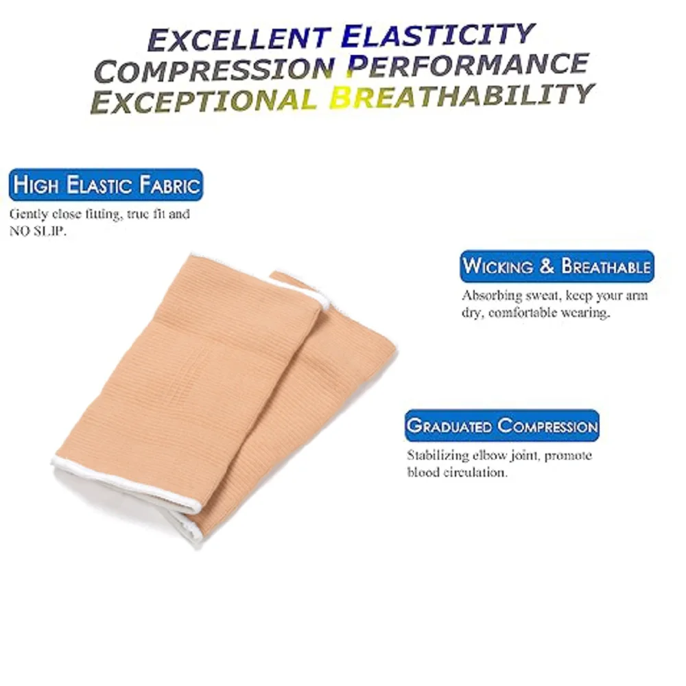 1Pair Elbow Sleeve Brace Tendonitis Women Men Compression Elbow Support Sports Protection Joint Support Pain Relief