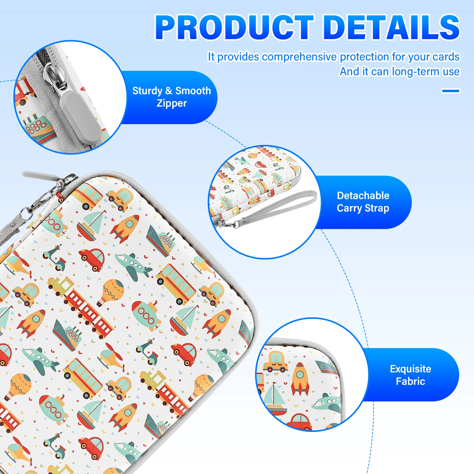 명함 지갑 80포켓 지퍼형 대용량 도난 방지 신용 카드, 여권, 신분증, 카드 지갑