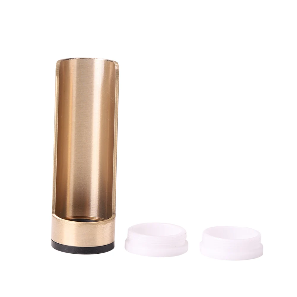 Semi-open Metal Finger Sleeve with 2 End Ring Brass Finger Slide Adjustable Width Guitar Slide for Electric & Acoustic Guitar