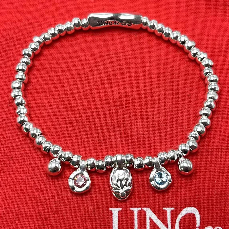 

Новинка 2023 г., UNOde50, горячая Распродажа, модный трендовый изысканный браслет, Женская романтическая Подарочная сумка для ювелирных изделий