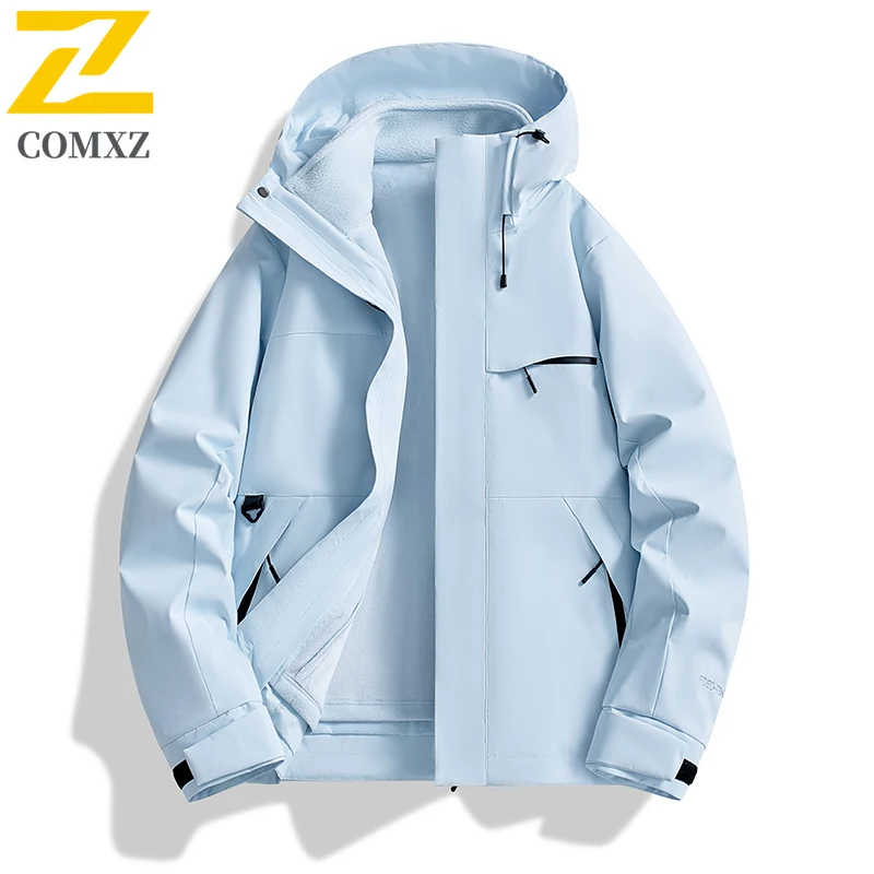 COMXZ Thickened Outdoor Casual Men Jacket Mountaineering Wind Resistant Warm Parka Urban Street Cozy Light Winter New Apparel