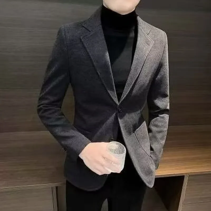 Casual Western-style Suit Men's Youth Korean Trendy Vagabond Cool Top Hong Kong Style Trendy Brand Light Business Single West