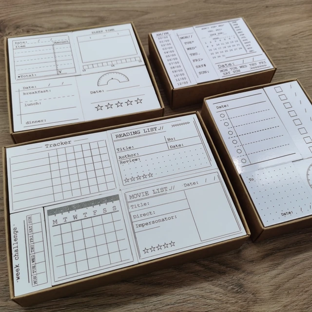 Stamps Bullet Journal Wood  Bullet Journal Calendar Stamp - 1 Set