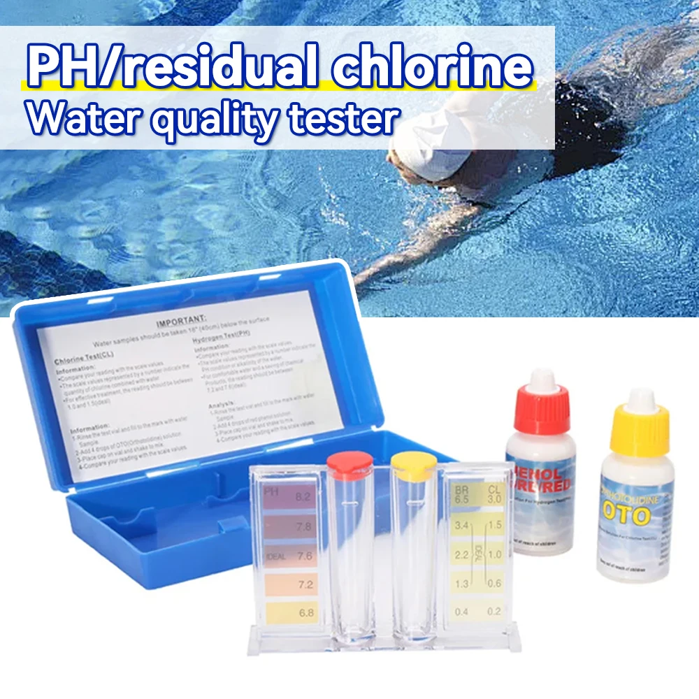 PH Chlorine Water Test Kit Tester Hydrotool Testing Kit Swimming Pool Hydroponics Aquarium Accessories water tester water quality detector