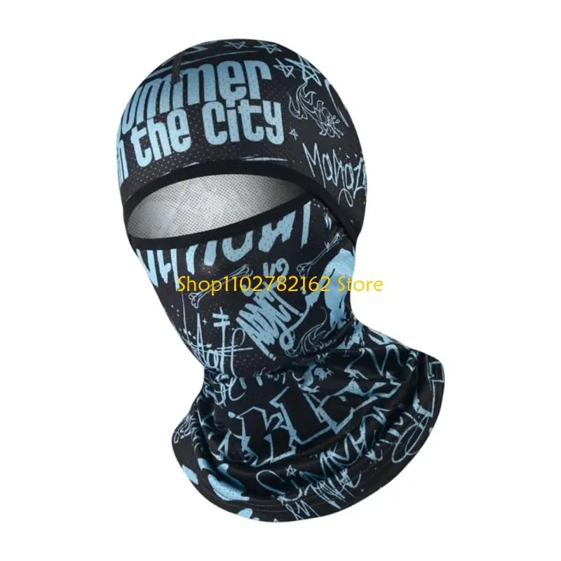 547B 빠른 건조 통기성 헤드 커버 탄성 얼음 실크 직물 UV 차단 여름 사이클링 오토바이 타기 사용을위한 디자인