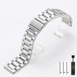 Sleek Solid Stainless Steel Smartwatch Strap - 20/22mm Bracelet Band - 22mm Band (Silver)