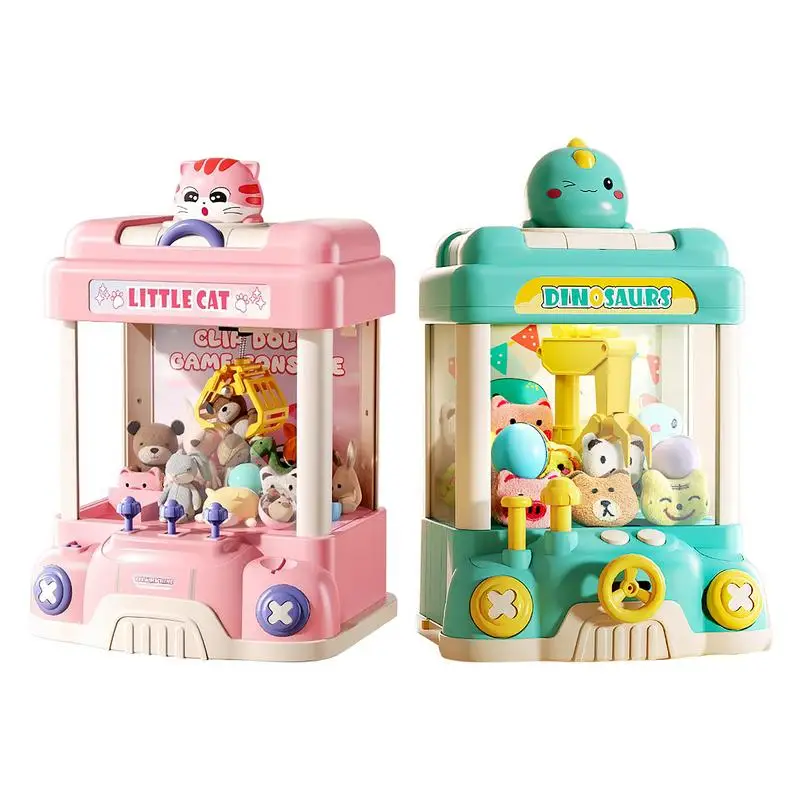 Automatic Doll Machine Toy For Kids Mini Cartoon Electronic Arcade Game Play Game Claw Crane Machines With Light Music kids toys images - 6