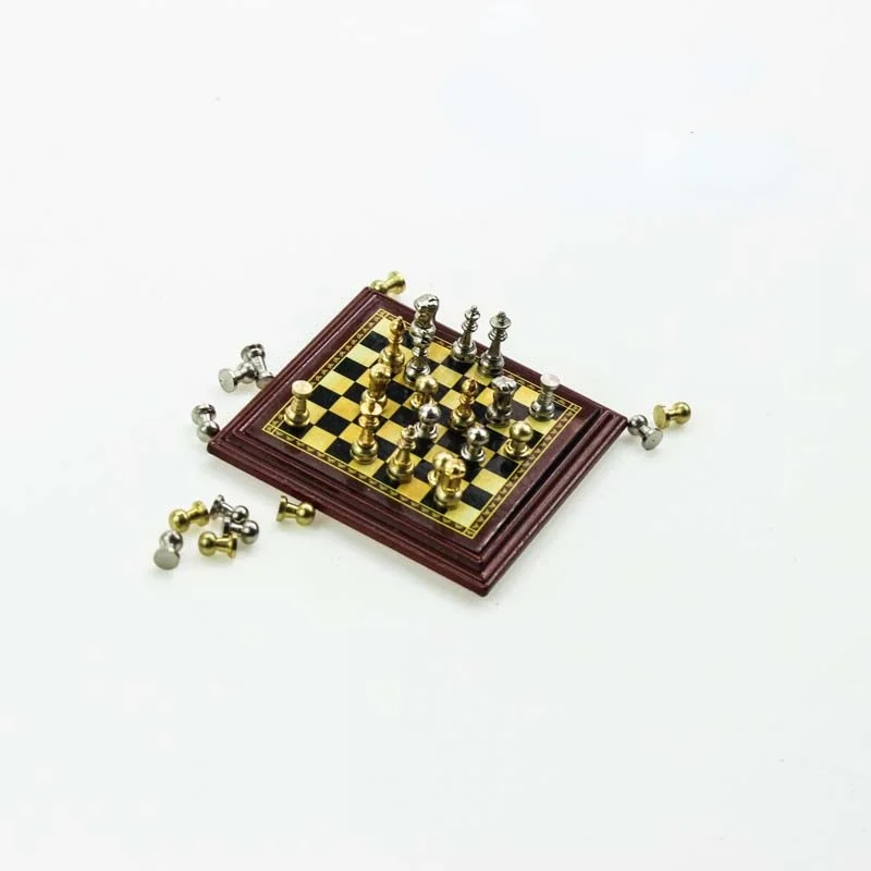 New Product Mini Chess with Magnetic Miniature Food Play Scene Model 1:12