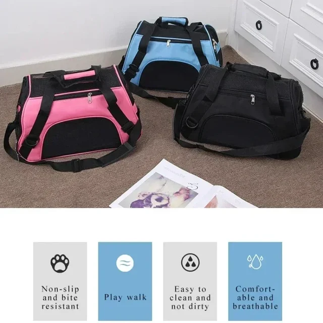 Breathable Out and About Portable Foldable Portable Dog Cat Carrier Bag Pet Puppy Travel Bags Outdoor Tent Carrier Pets Handbag 2