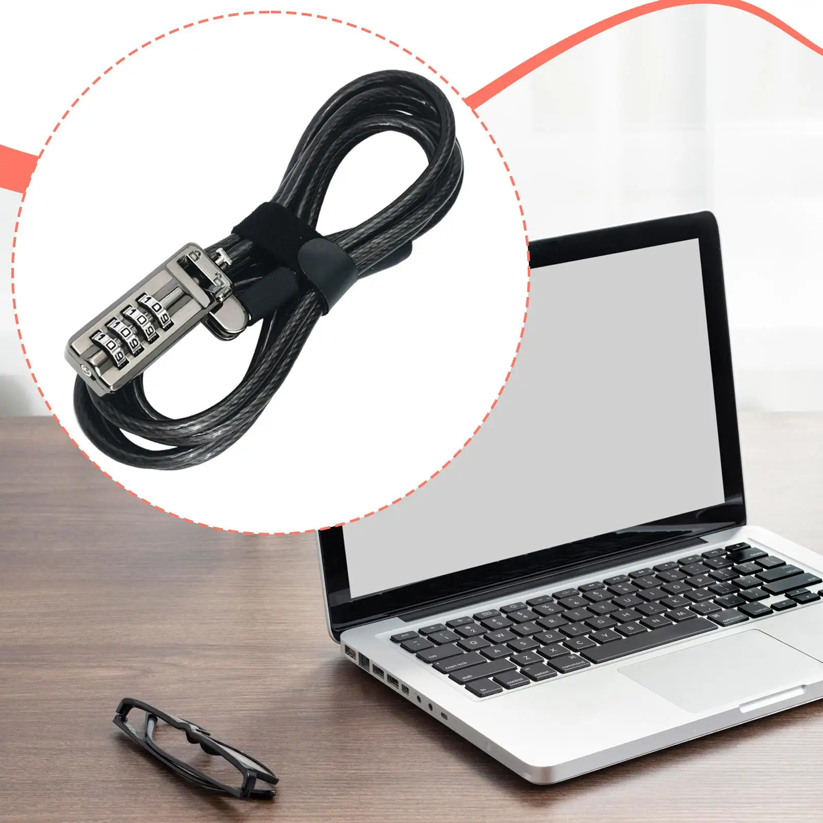Anti Theft Laptop Lock Computer Password Lock for 6x 2.5mm Small Keyhole, Accessories, Security, Durability, Combination Lock