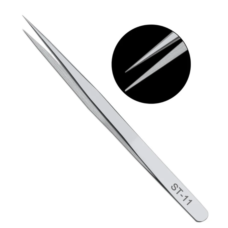 Tools Tweezers Stainless Steel Anti-Iodine Long Forceps 12-14CM Straight Head Elbow Tweezers Set Stainless Steel DropShipping