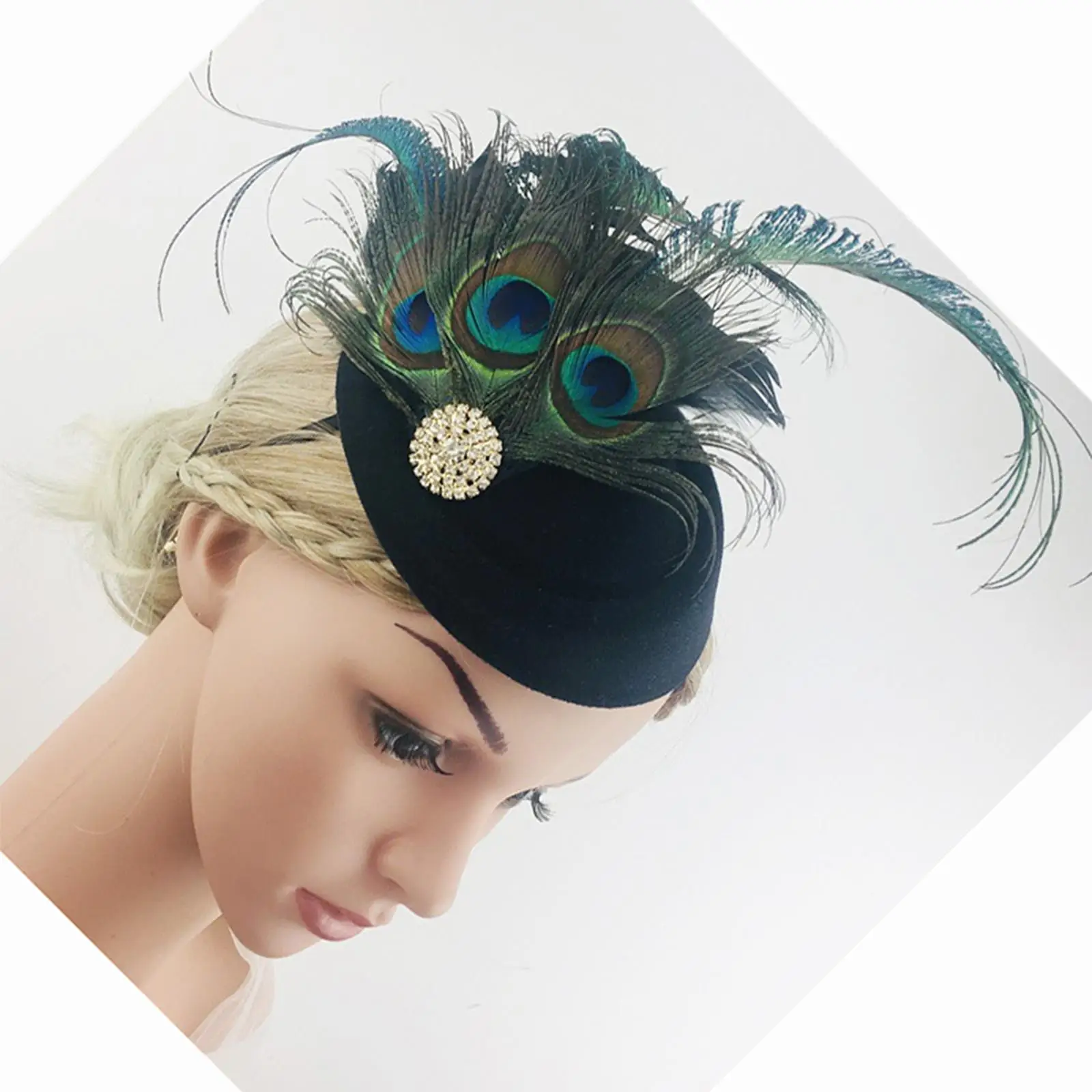 Fascinators Hat for Women, Pillbox Tea Party Hat, Derby Feather Cocktail Fascinator Headband