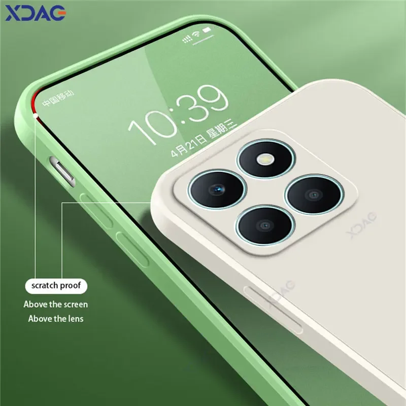 Premium Dual Layer Protective Case - Luxury Soft Square Liquid Silicone Armor, Full Camera Coverage