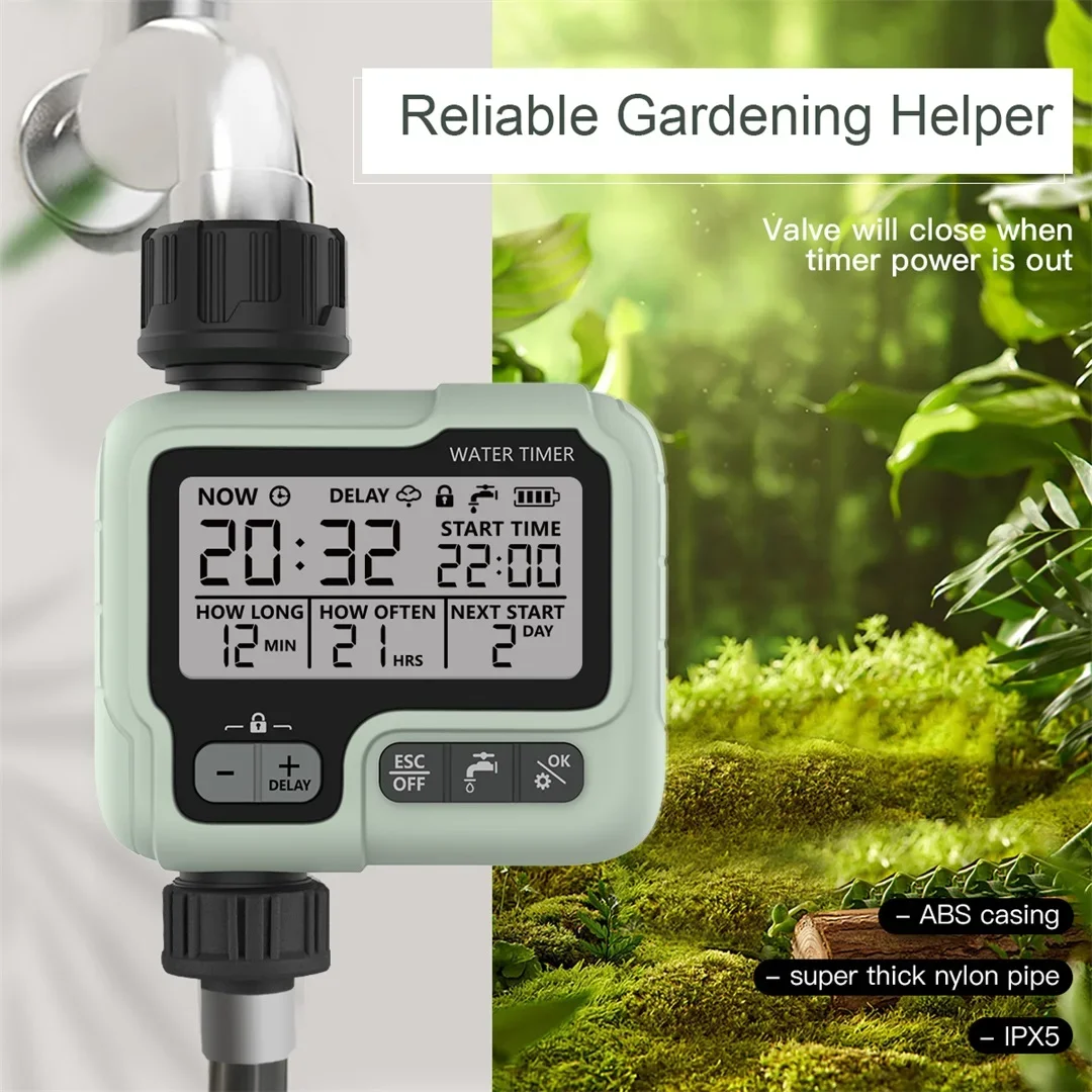 Watering Timer Programmable Garden Outdoor Hose Faucet Water Timer Automatic Watering System Suitable Lawn Digital Irrigation - 2