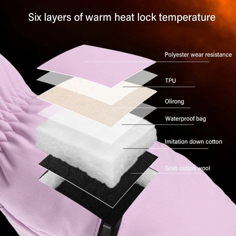1 Pair Water Resistant Snowboard Mittens Practical Touchscreens Ski Gloves Warm Mittens Gloves Winter Gloves for Men Women 3