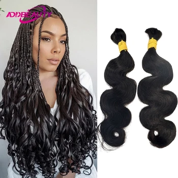 Boho Braids Human Hair Body Wave Bulk Human Hair Extensions for Women 100G/PC Human Hair Braiding Hair Natural Real Human Hair 1
