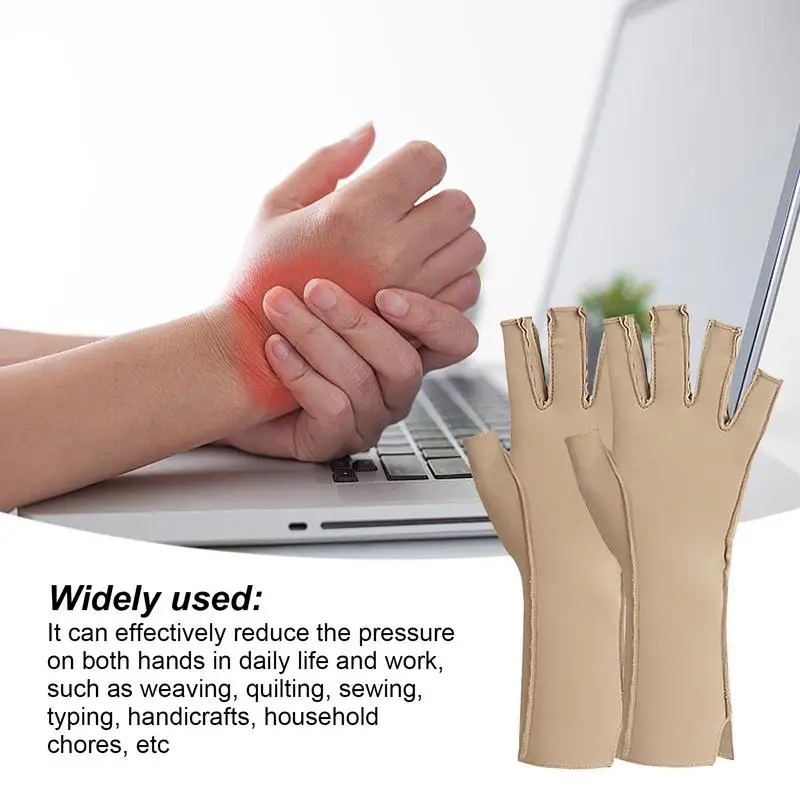 Fingerless Compression Gloves For Women Hand Relief Sports Gloves Breathable Carpal Tunnel Compression Gloves Fingerless Design 4