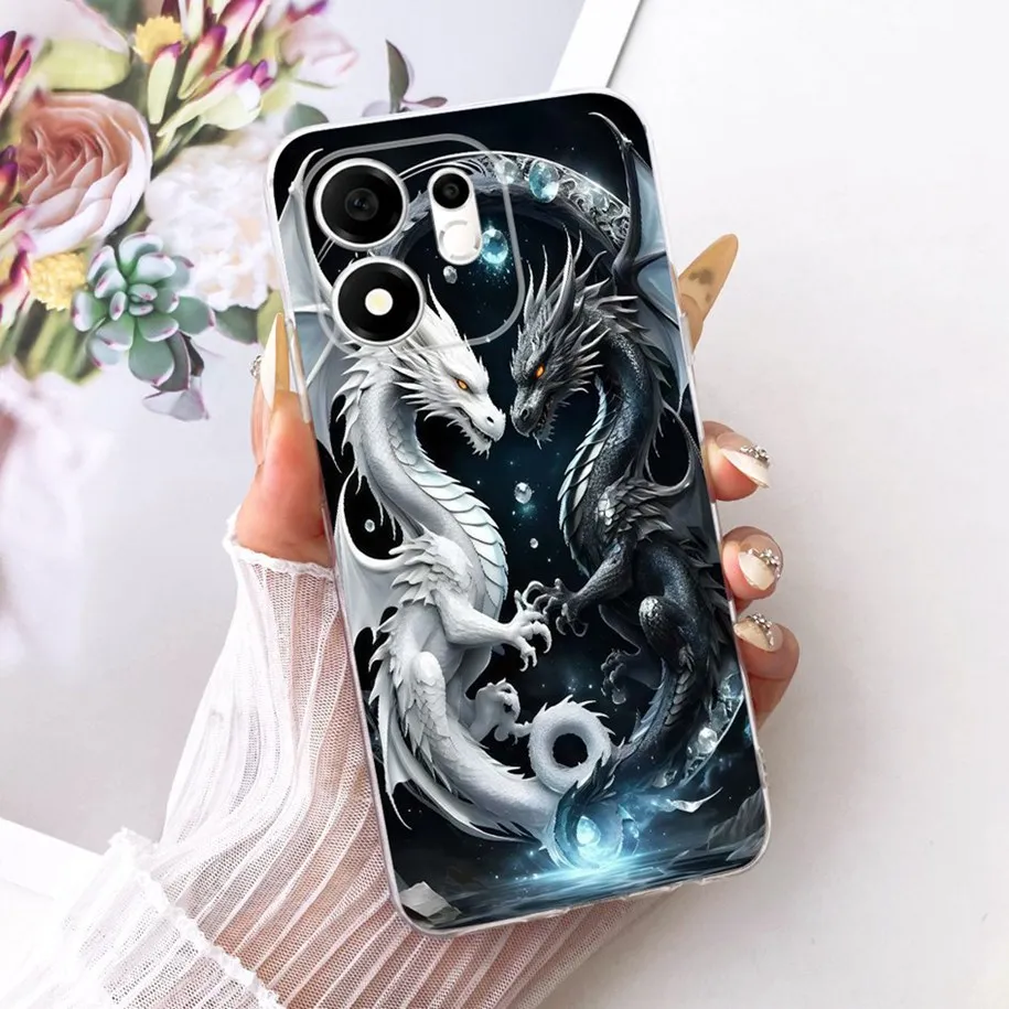 Luxury Dragon Printed Soft Silicone Protective Cover