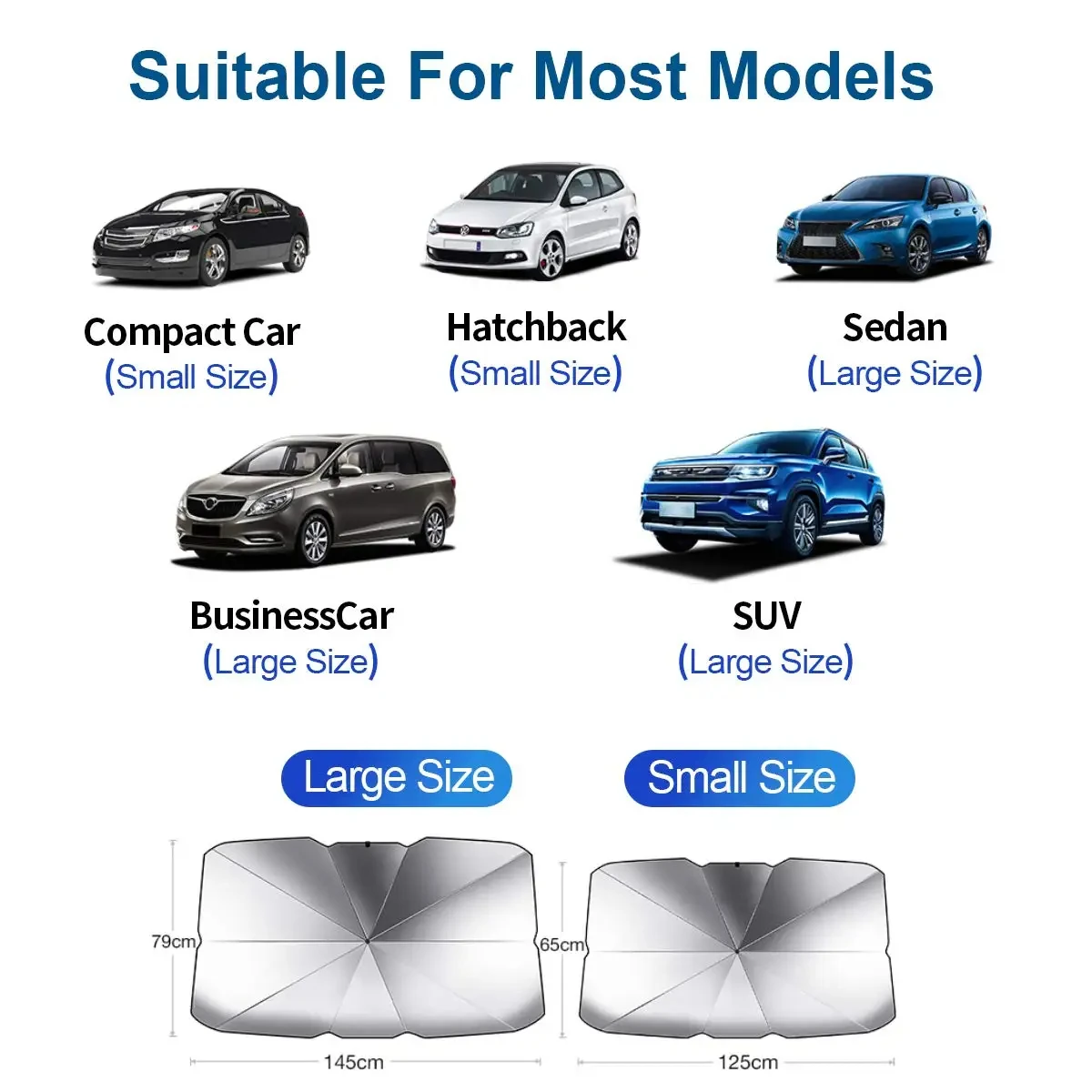 Car Front Windshield Sunshade Umbrella Easy Install, Easy Store For ORA iQ GT