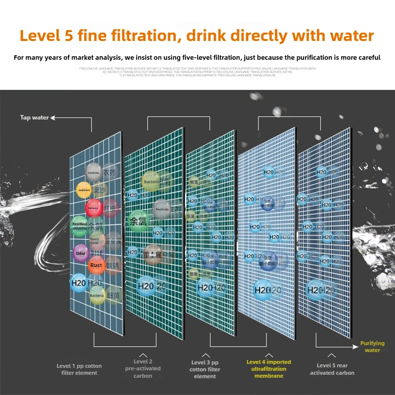 Water purifier Household direct drinking tap water filter Kitchen front desktop purification Ultrafiltration machine