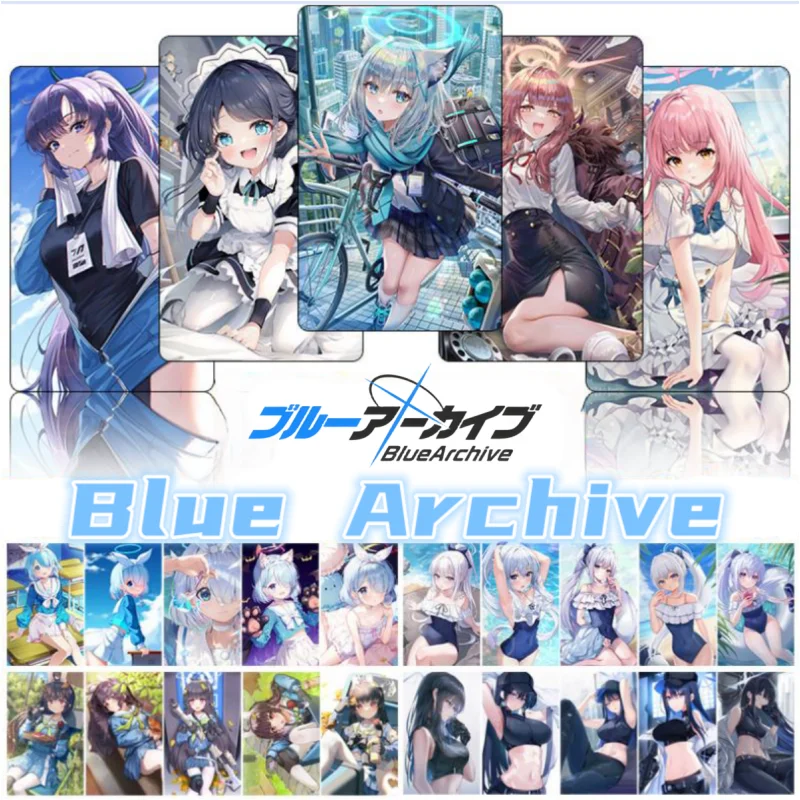 

10Pcs/Set Blue Archive Cards Sticker Takanasi Hosino Hayase Yuka Anime Game High Definition Waterproof Crystal Sticker DIY Toys