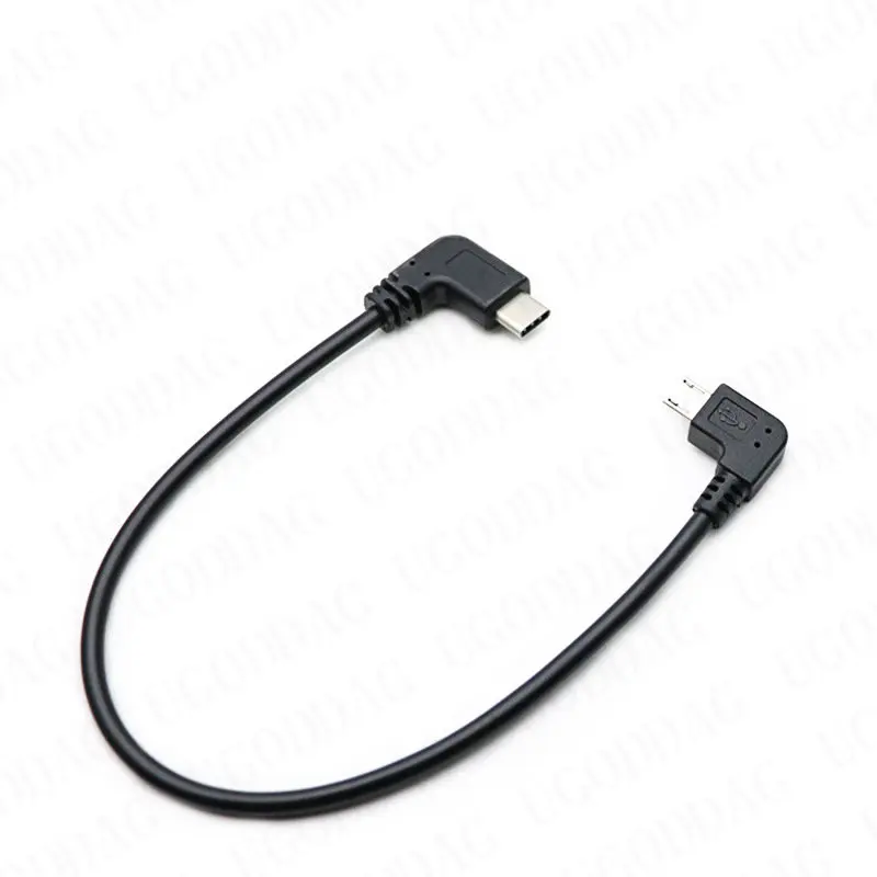 Digite c para Cabo Micro Usb 90 Graus Micro Pinos Macho para Usb c Macho Extensão para Macbook Pro Laptop e Android - Imagem 4