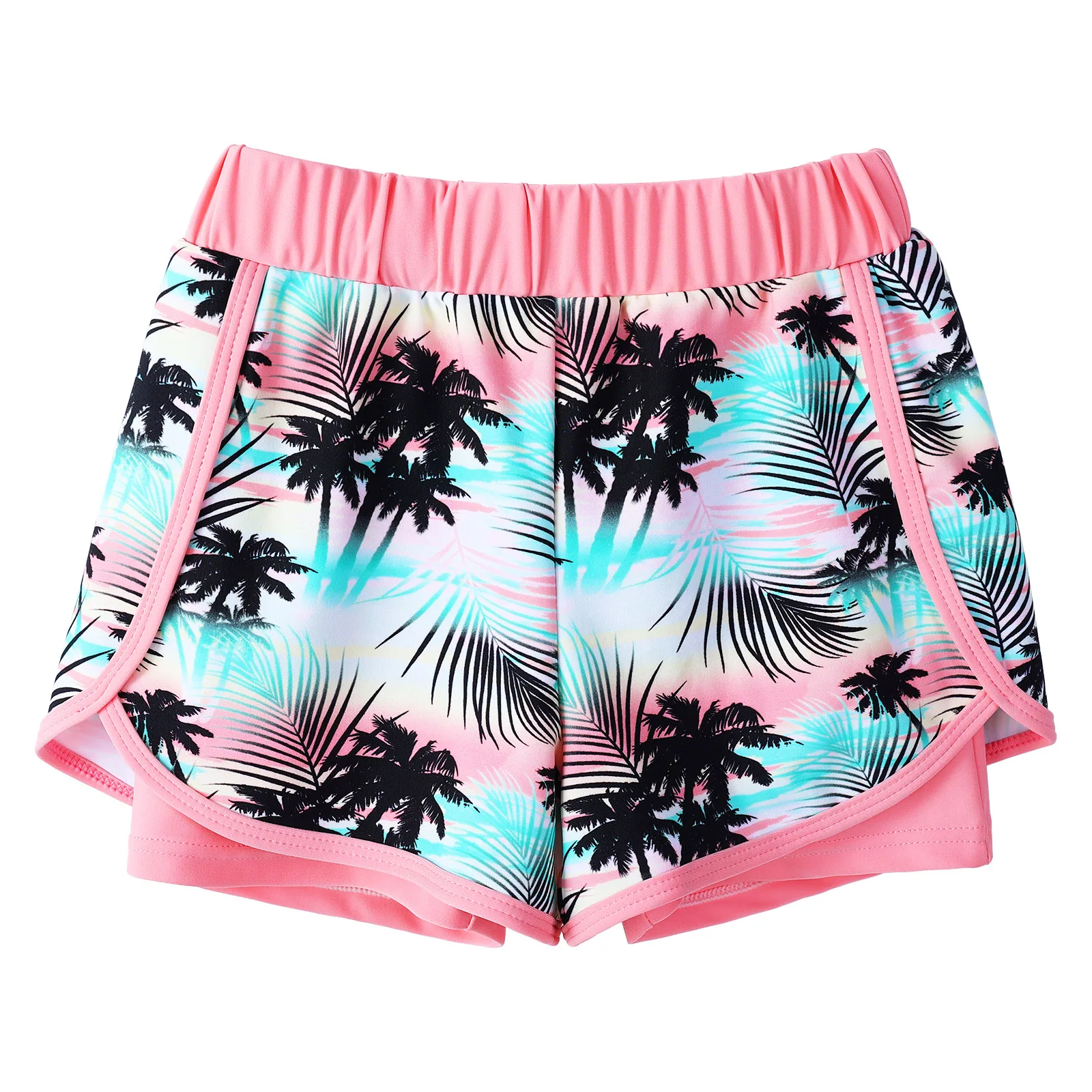 BAOHULU Kids Three Pieces Swimwear Teens Swimsuit UPF50+ Sun Protective Swimming Suit with Hairband Summer Beach Wear Rashguard