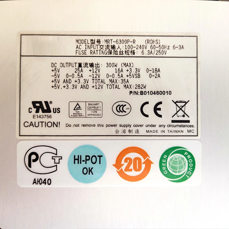 For Zippy Emacs Server Power Supply MRT-6300P-R 300W Will Fully Test Before Shipping 8 For Zippy Emacs Server Power Supply MRT-6300P-R 300W Will Fully Test Before Shipping - Image 6