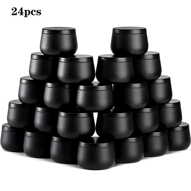 24 Pieces 4oz Candle Jars Bulk Candle Containers for Candle Making Storage  Jars DIY Candle Making Black Candle Tins - AliExpress