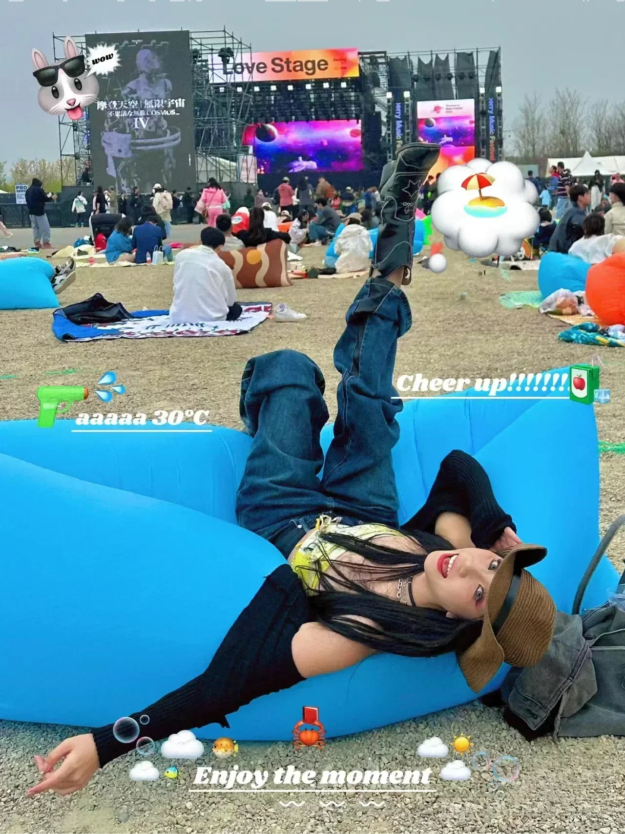 New Hot Outdoor Tik Yin Network Red Air Lazy Inflatable Sofa Bag Portable Camping Sofa Mattress Music Festival Concert Recliner