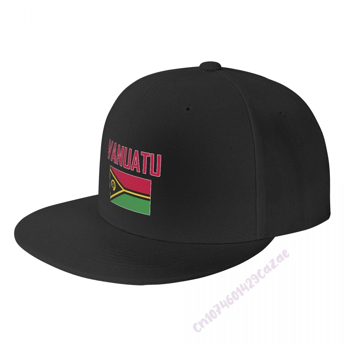 

VANUATU Flag Flat Brim Baseball Cap Breathable Adjustable Men Women Outdoor Hip Hop Hat For Gift