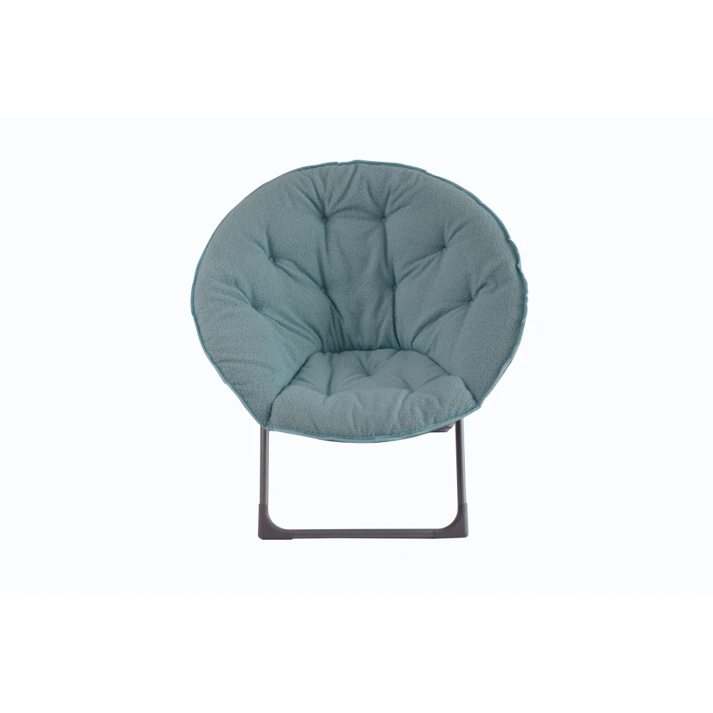 Tragbarer, zusammenklappbarer Moon Chair in weichem Beige, ideal für Schlafzimmer, Wohngebiete, Wohnungen, Entspannungsbereiche, Gärten und Innenhöfe – Detail 12