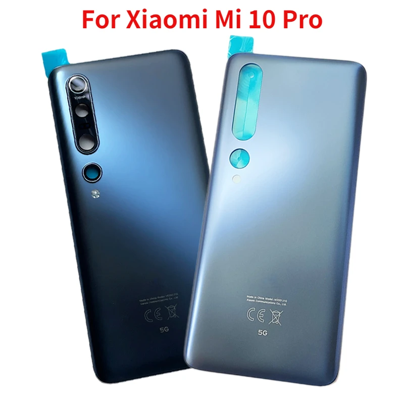 

Original Back Cover For Xiaomi Mi 10 Pro 5G Battery Cover Back Housing Glass Panel Rear Door Case with Adhesive
