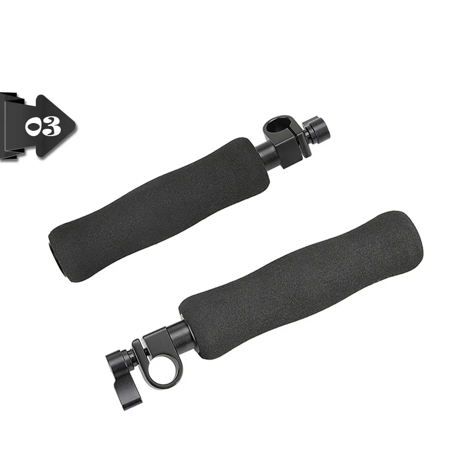 da câmera handgrip com 15mm adaptador de