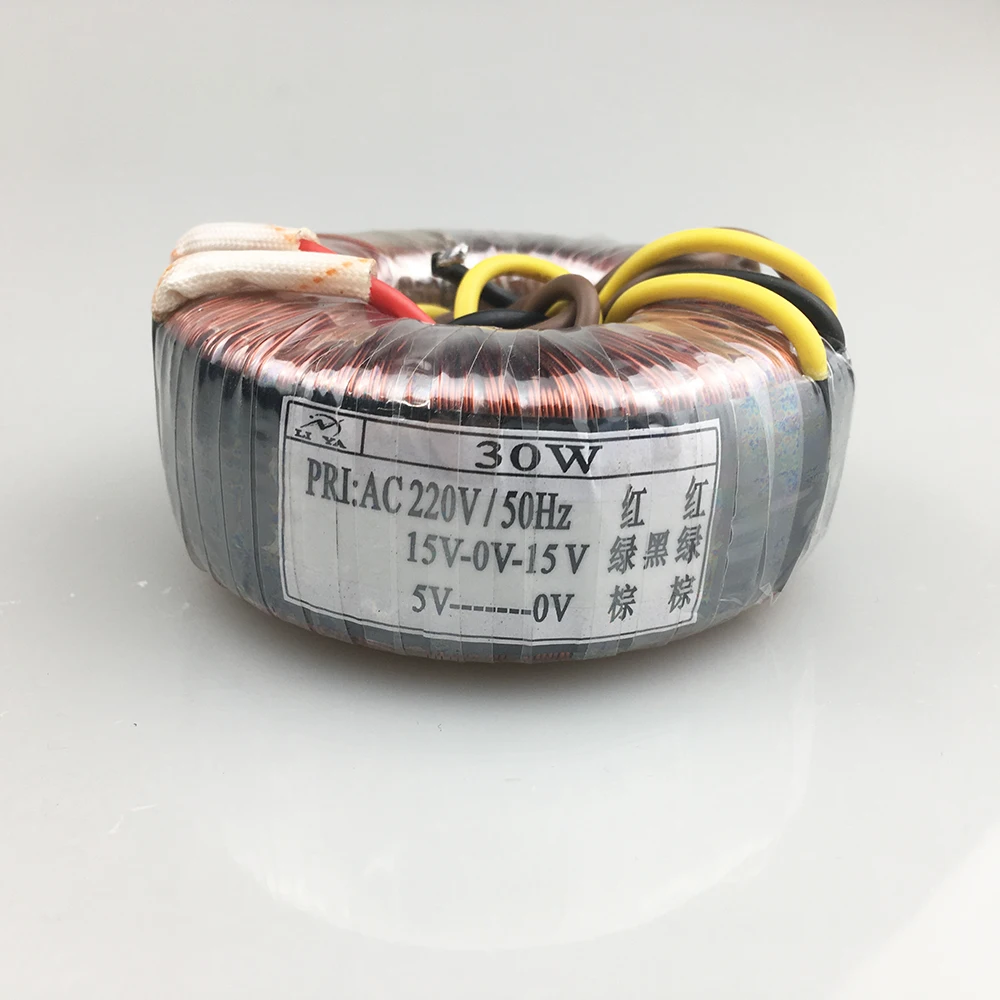 

30W toroidal transformer amplifier transformer 220V to dual 15V5V audio power supply HIFI amplifier accessories