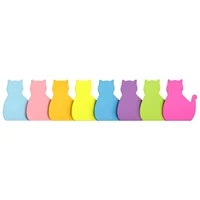 MOHAMM 240 Sheets Cat Shape Sticky Notes 8 Color Bright Colorful Sticky Pad 30 Sheets / Pad 2