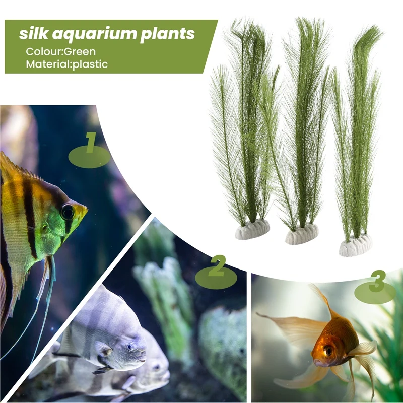 Aquarium Decorations Fish Tank Artificial Water Plants 5Pcs For All Fish And Pets