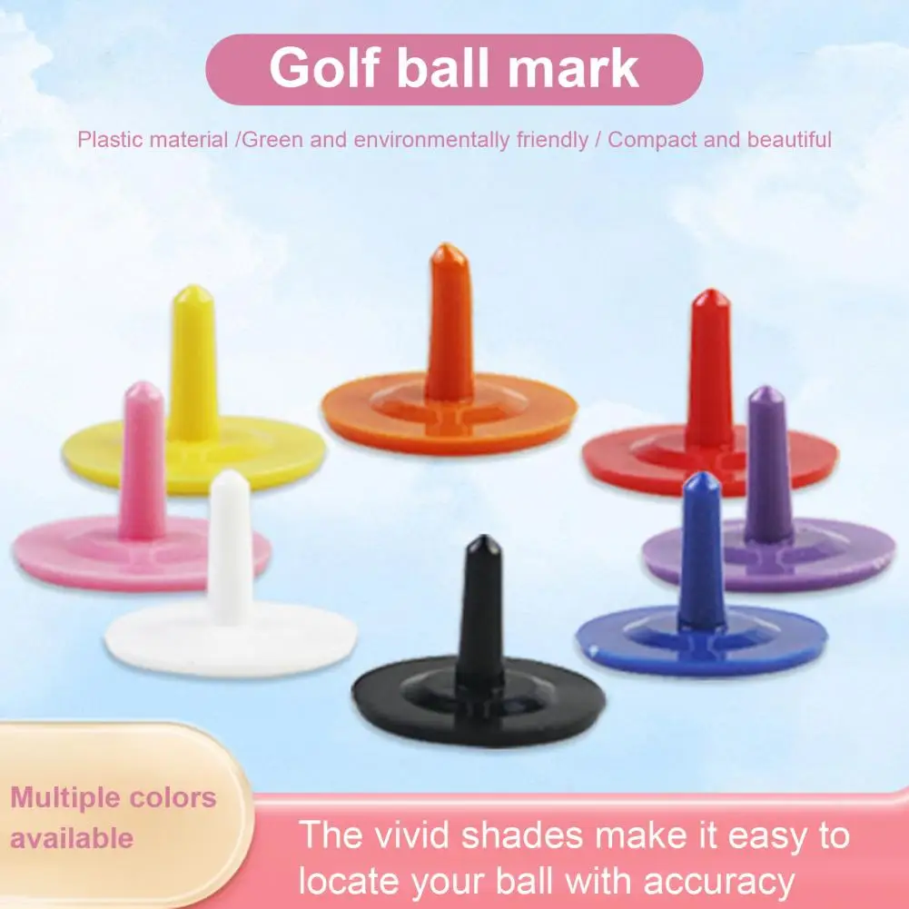 50 Pcs Golf Ball Marker Bulk Ball Position Markers Multicolor Flat Round Position Markers Thumb Structure Golf Marker