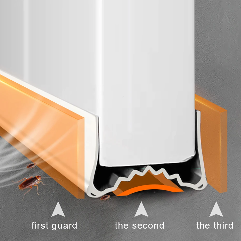 Wave Bottom Door Draft Stopper Weather Strip Anti-Cold Noise Blocker Soundproof Door Sweeps For Interior Doors Gap Filler Door Seal Strip Sealing Strip Tape Window Seal Strip Sealing Tape Sealing Strip Rubber Seal Strip Rubber Door Weatherstripping Door Weatherstripping Door Draft Stopper Silicone Seal Strip