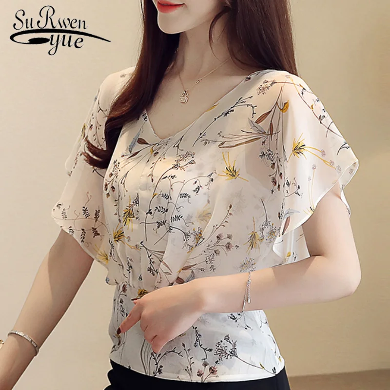 Short Sleeve Shirts Ladies Tops 