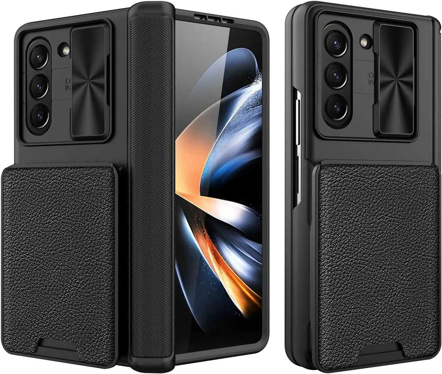 

Чехол для Samsung Galaxy Z Fold 5, защита петель, крышка камеры, сверхпрочный защитный чехол с держателем для карт, встроенная защитная пленка для экрана, чехол для телефона Samsung Galaxy Z Fold 5 5G 2023