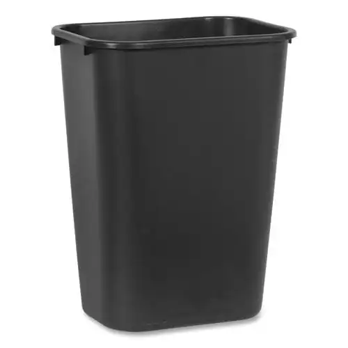 

RCP295700BK, 41 QT Large Deskside Wastebasket, 1 Each, Black Bathroom trash bin Cesto de lixo Garbage can Black square bathroom