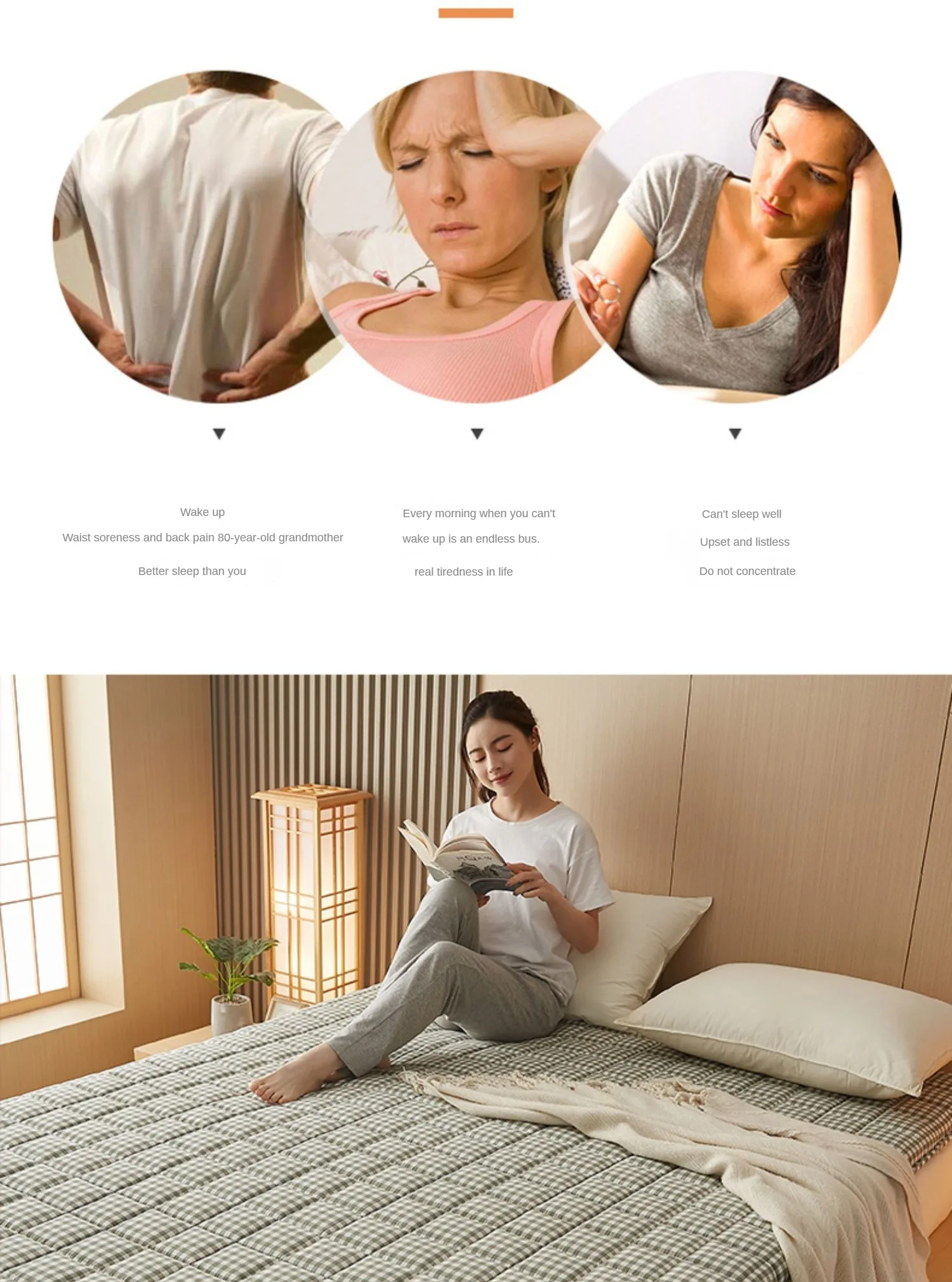 Description Picture 3 of itemHome Interior Decoration Portable Mattress Queen Size Bedroom Furniture Accessories Mattress Topper Bed Mattress Tatami Mat