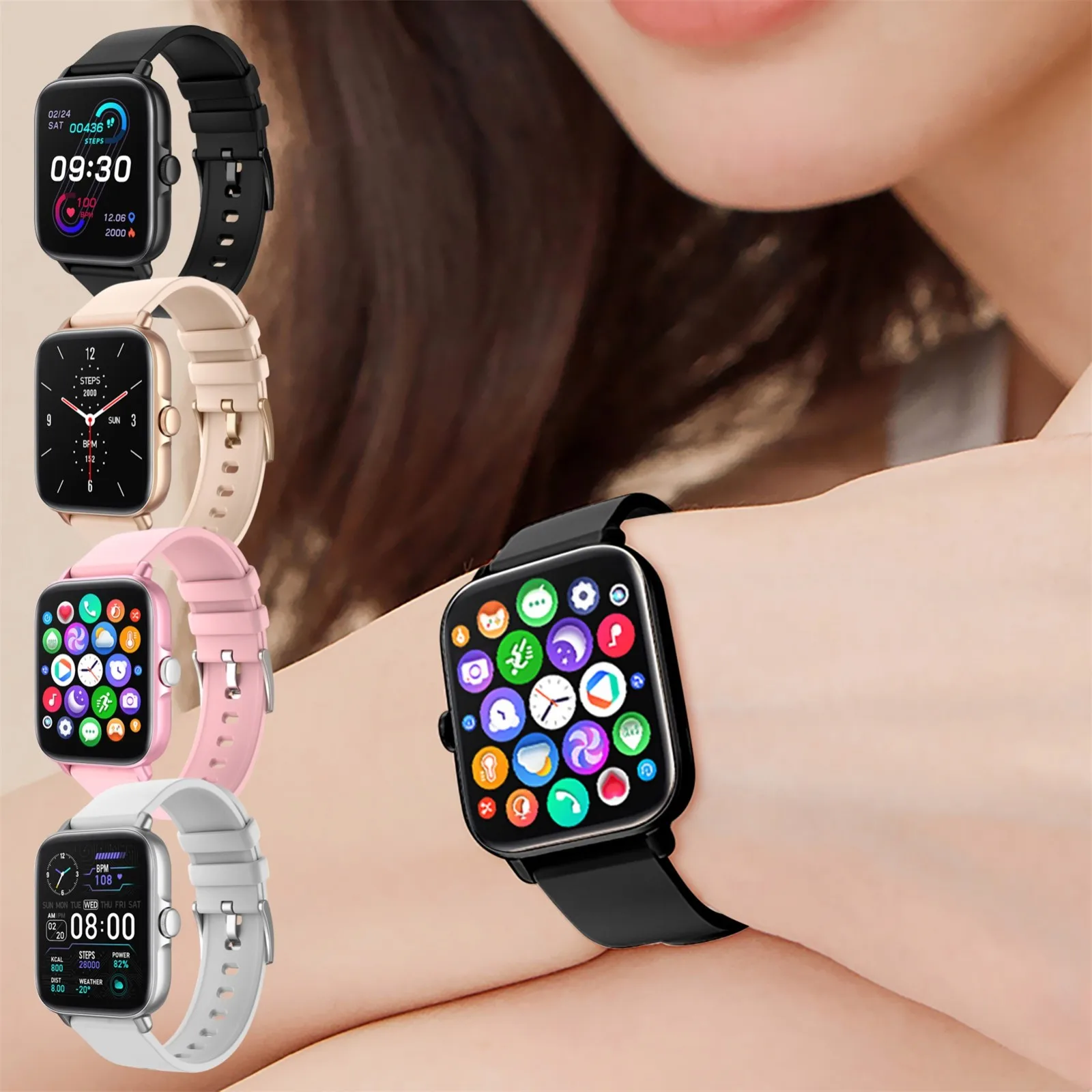 Smart Watch Stress Management Y22 1.7 Inch Screen Men Women Fitness Smart Watch With Heart You Can Text And Call On