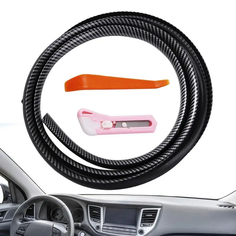 

160CM Carbon Fiber Sealing Strip Rubber Dirt-proof Gap Filling For Car Strong Toughness Car Accessories Easy Clean Drop Shipping