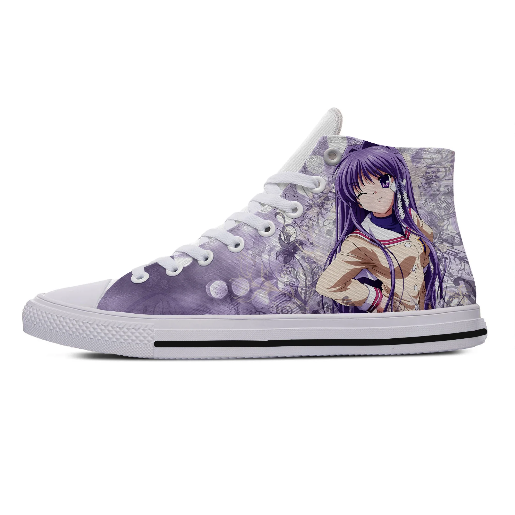 Hot Cool Fashion Summer Sneakers Casual Shoes Men Women Anime Clannad After Story Kawaii Cute Classic High Help Board Shoes