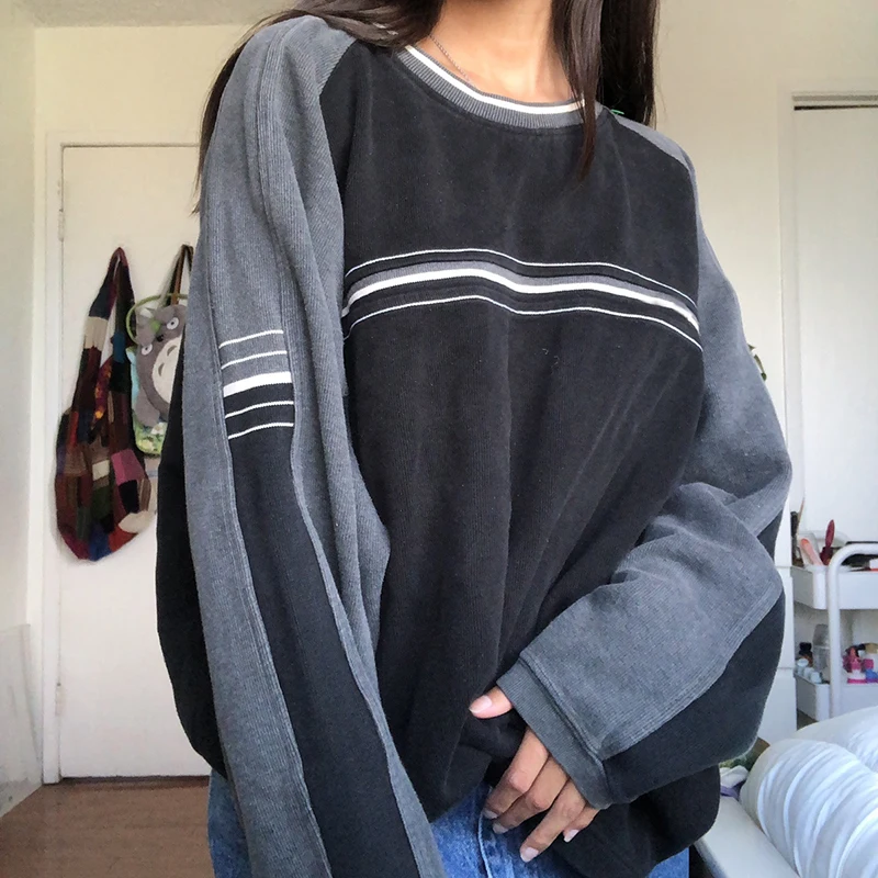 Long Sleeve Y2K Pullovers Gothic Oversize Sweatshirts Women Autumn Casual Vintage Harajuku Streetwear Fashion Winter Hoodies New