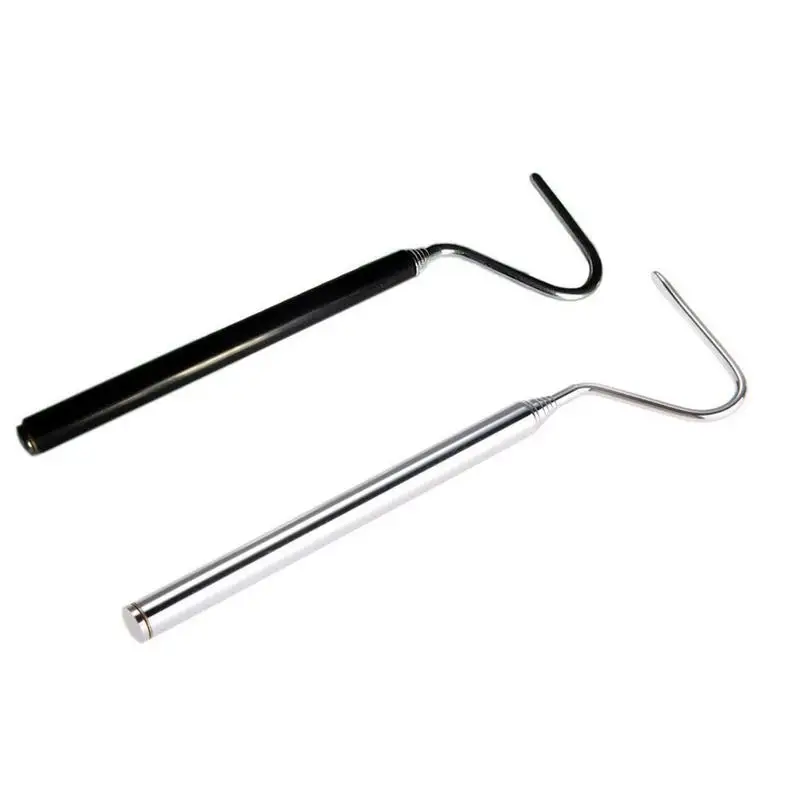Snake Stick Portable Snake Catcher Stick Stainless Steel Catcher Trap Length 6.30-26.78in Round Head Hook Without Hurting