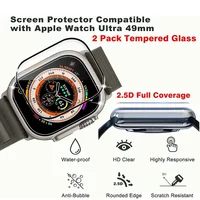 Protecteur d'écran pour Apple Watch, série 49 46 42 40 41 44 45mm, accessoires en verre souple 9D HD, film complet iWatch 10 9 8 7 SE 6 5 4 3 5