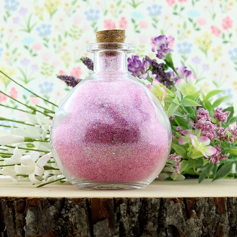 Medieval Round Flask Potion Bottle Cork DIY Perfume Flower Arrangement Decorative Bottle Retro Leather Holder Cosplay Props